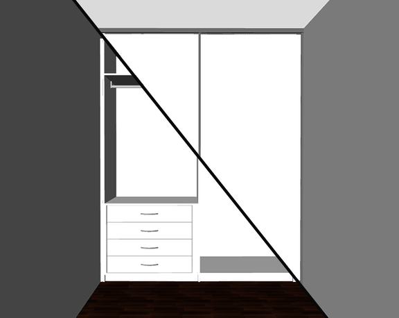 Konfigurationsbeispiel Schiebetür + Schrank 2-Felder